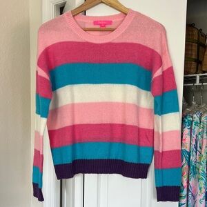 Lilly Pulitzer Pink and Blue Striped Sweater